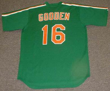 New York Mets Dwight Gooden Cooperstown St Pattys MLB jersey front view
