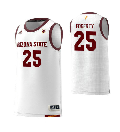 Arizona State Sun Devils 25 Grant Fogerty College Basketball Jersey White 6084 | Stitched Jersey RTJS 5664