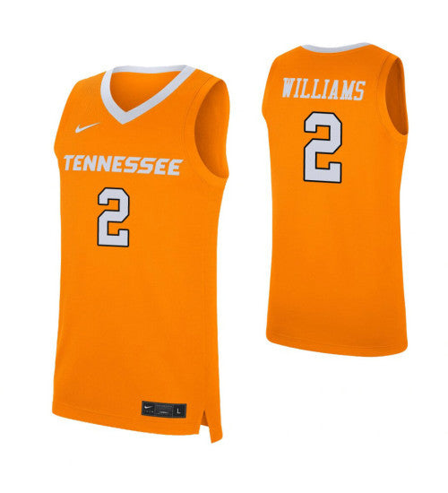 Tennessee Volunteers Grant Williams #2 Orange stitched throwback college basketball jersey
