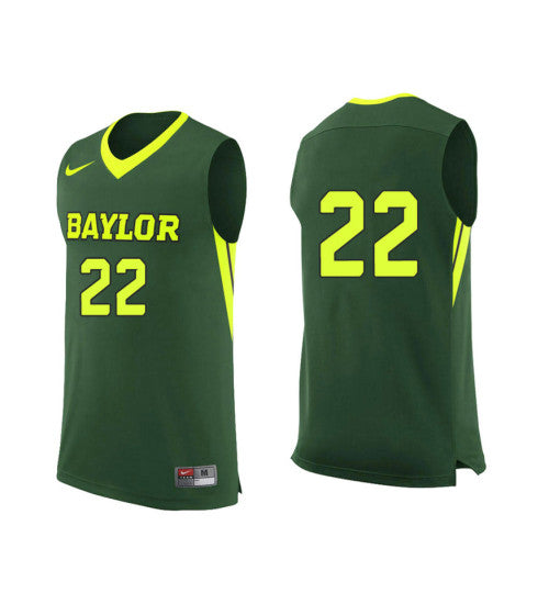 Baylor Bears 22 King Mcclure College Basketball Jersey Green stitched basketball jersey for game day fanwear