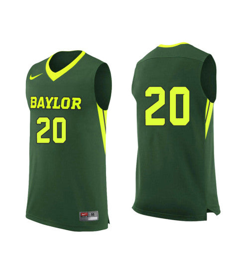 Baylor Bears 20 Manu Lecomte College Basketball Jersey Green | Stitched Jersey RTJS 5378