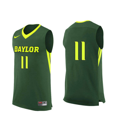 Baylor Bears 11 Mark Vital College Basketball Jersey Green | Stitched Jersey RTJS 5381