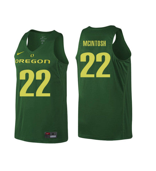 Oregon Ducks 22 Mikyle Mcintosh College Basketball Jersey Green 4246 | Stitched Jersey RTJS 7502