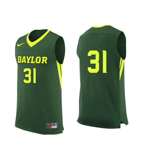 Baylor Bears 31 Terry Maston College Basketball Jersey Green stitched basketball jersey for game day fanwear
