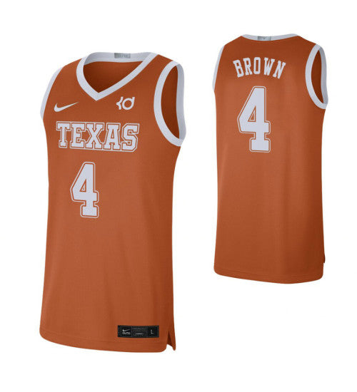 Texas Longhorns 4 Greg Brown Texas Orange College Basketball Jersey 4913 | Stitched Jersey RTJS 6835