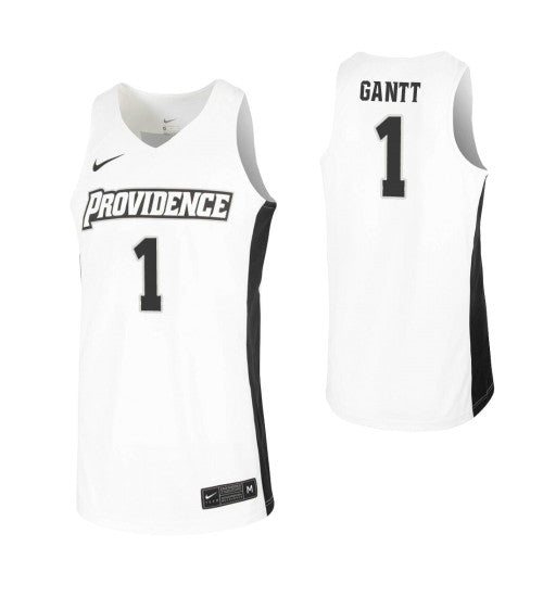 Greg Gantt College Basketball Jersey White Providence Friars stitched retro jersey