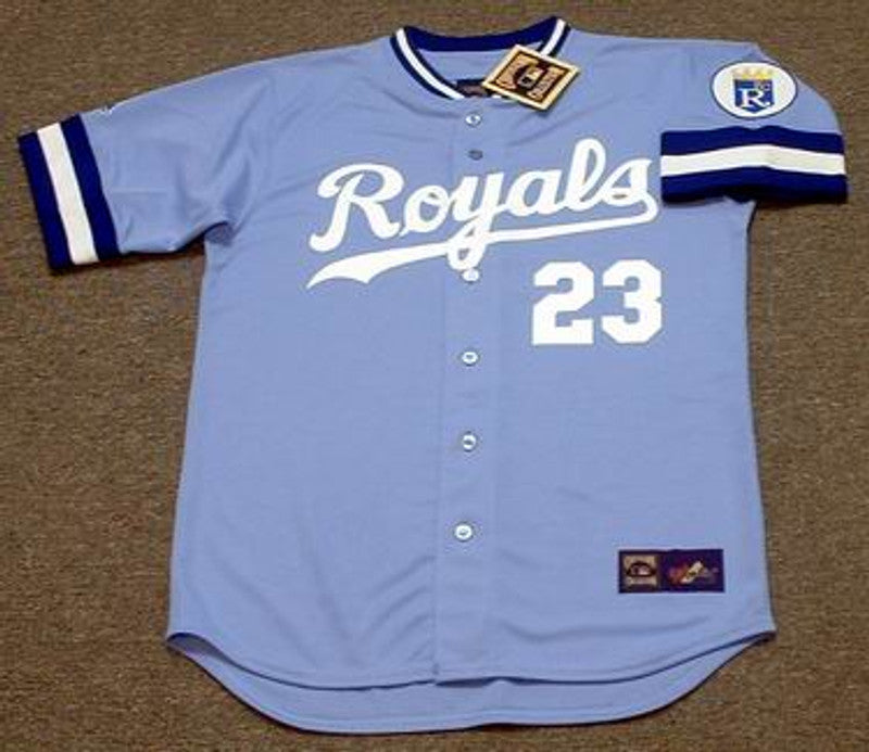 MG KCR 1985 Cooperstown Away Baseball Stitched Jersey, Vintage Baseball Jersey, Retro Sewn Jersey