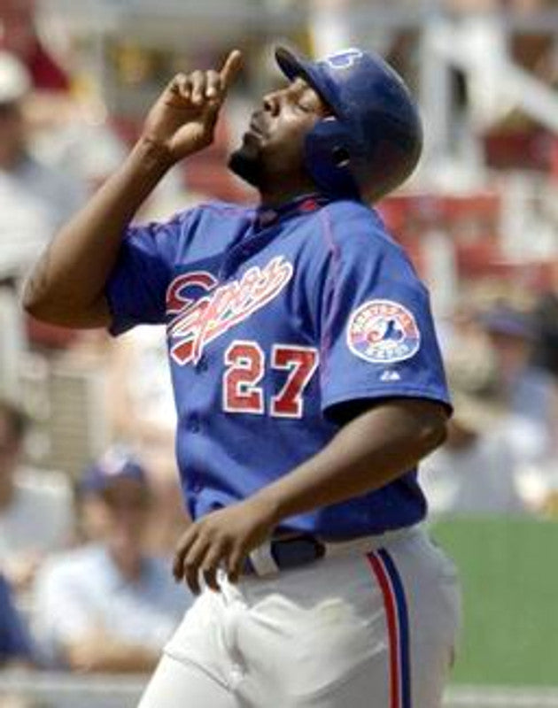 Montreal Expos Vladimir Guerrero 1980s Cooperstown MLB jersey front view