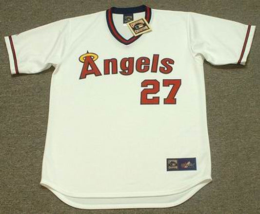 Vladimir Guerrero California Angels Cooperstown Throwback Baseball Jersey jersey front view