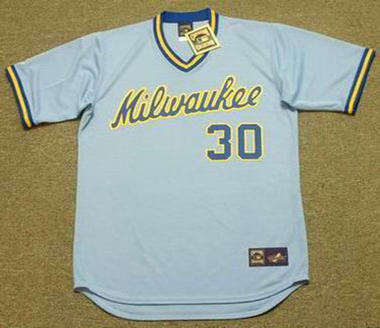 MH MB Milwaukee 1982 Cooperstown Throwback Away Stitched Jersey, Vintage Baseball Jersey, Retro Sewn Jersey