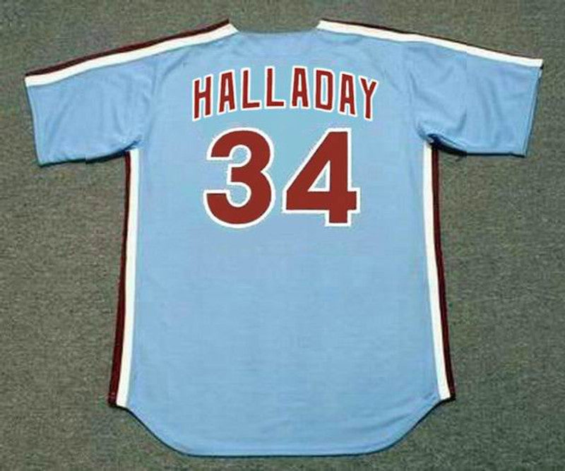 Philadelphia Phillies Roy Halladay 1980s MLB jersey front view