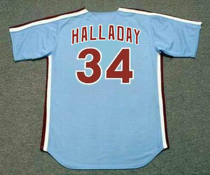 Philadelphia Phillies Roy Halladay 1980s MLB jersey front view