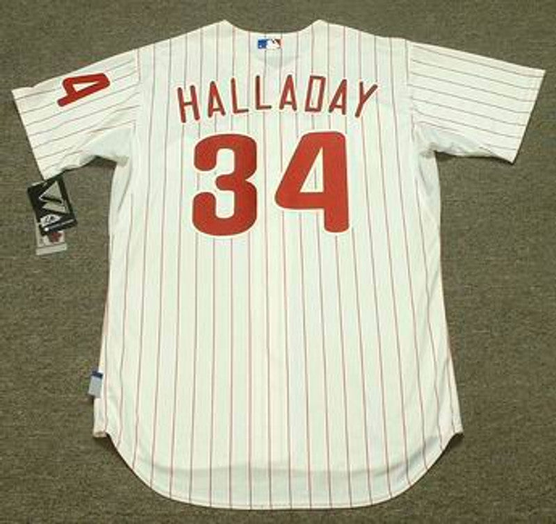 Philadelphia Phillies Roy Halladay Cool Base MLB jersey front view