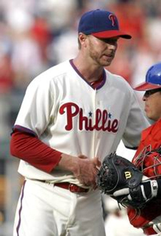 Philadelphia Phillies Roy Halladay Cool Base MLB jersey front view