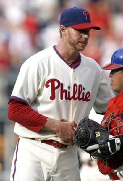 Philadelphia Phillies Roy Halladay Cool Base MLB jersey front view