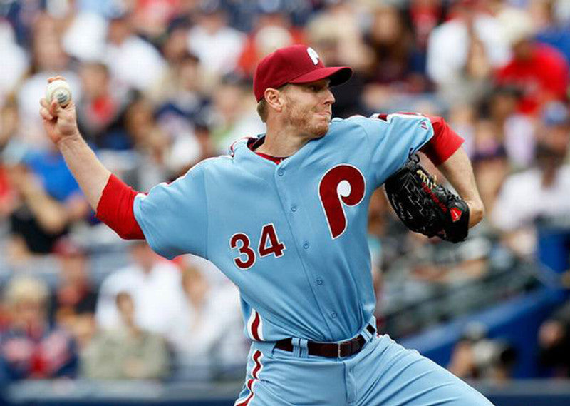 Philadelphia Phillies Roy Halladay 1980s MLB jersey front view