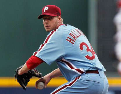 Philadelphia Phillies Roy Halladay 1980s MLB jersey front view