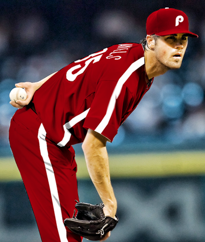 Philadelphia Phillies Cole Hamels Cooperstown MLB jersey front view
