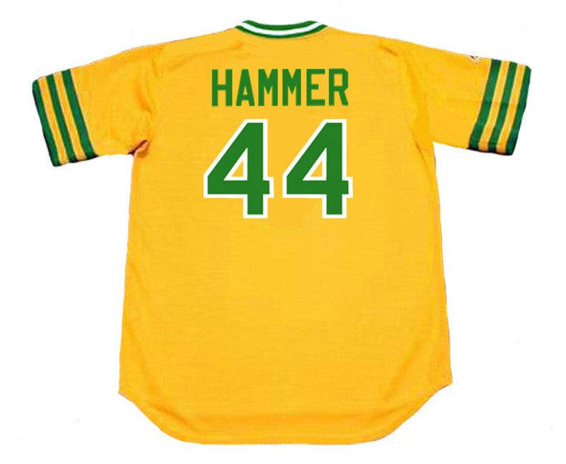 Oakland Athletics Mc Hammer 1970s Cooperstown MLB jersey front view