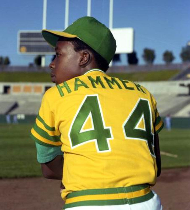 Oakland Athletics Mc Hammer 1970s Cooperstown MLB jersey front view
