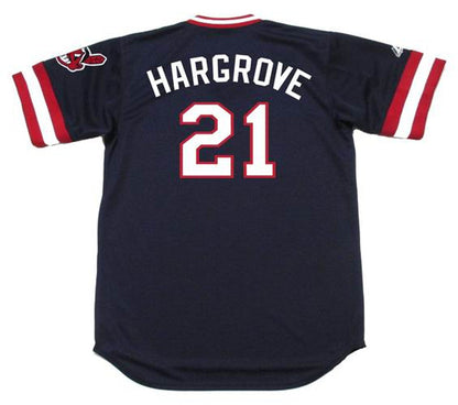 Cleveland Indians Mike Hargrove Cooperstown MLB jersey front view