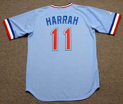Texas Rangers Toby Harrah 1970s Cooperstown MLB jersey front view