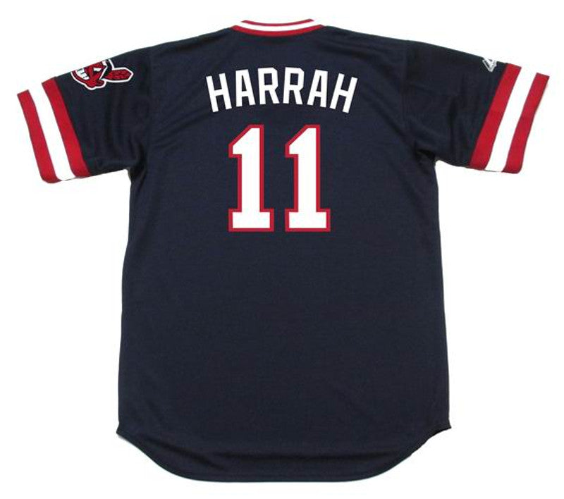 Cleveland Indians Toby Harrah Cooperstown MLB jersey front view