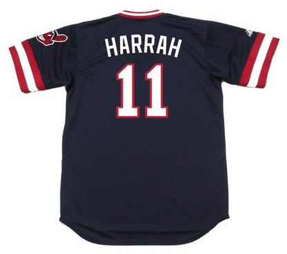 Cleveland Indians Toby Harrah Cooperstown MLB jersey front view
