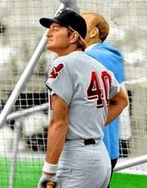 Cleveland Indians Ken Harrelson MLB jersey front view