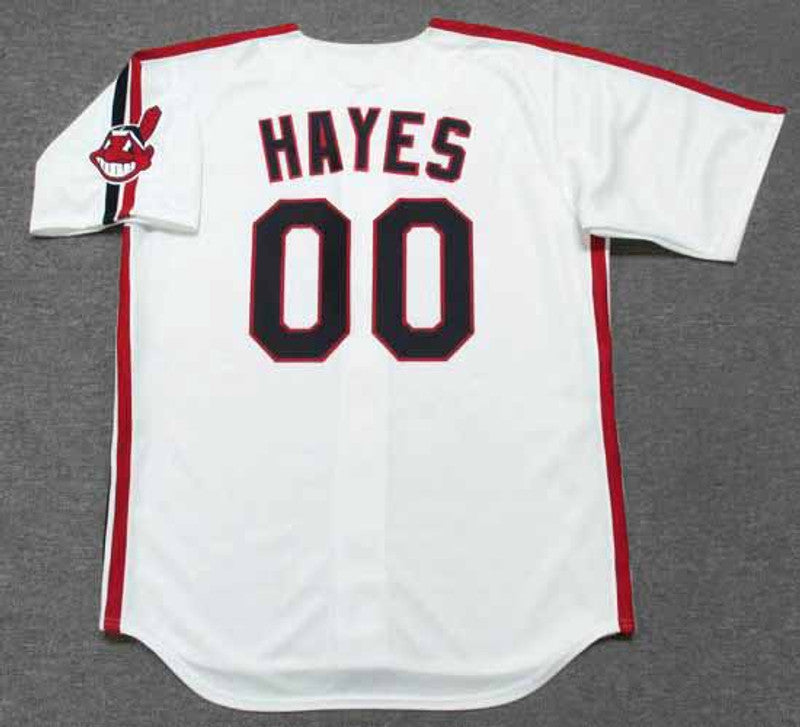 Cleveland Indians Willie Mays Hayes 1980s MLB jersey front view