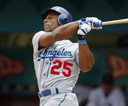 Los Angeles Dodgers Rickey Henderson MLB jersey front view