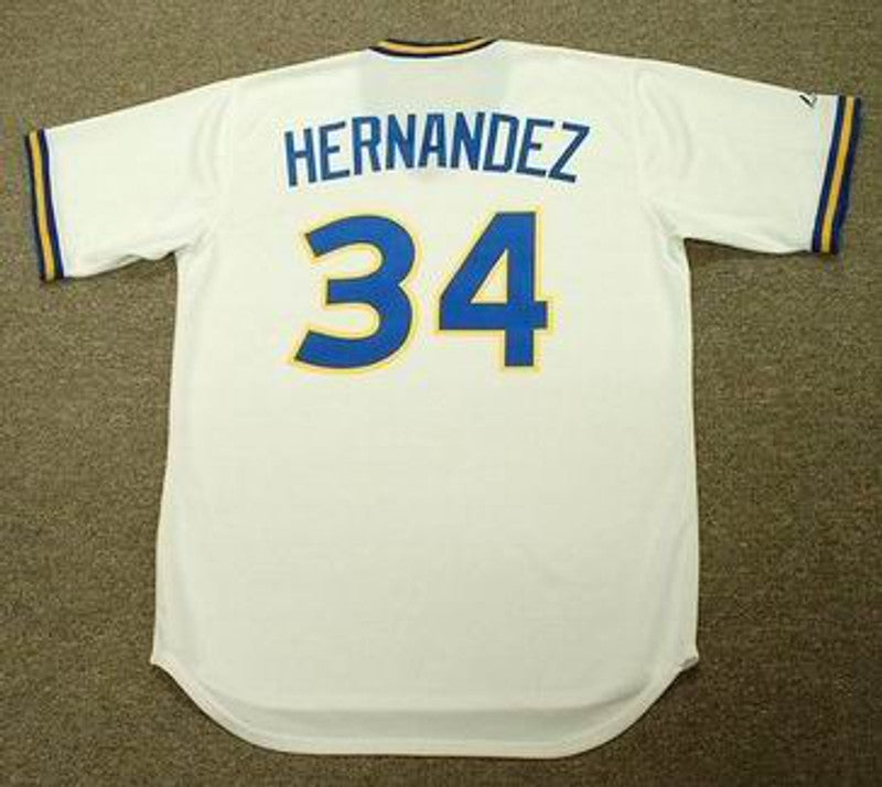 Seattle Mariners Felix Hernandez Cooperstown MLB jersey front view
