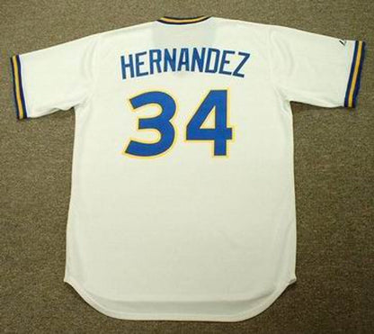Seattle Mariners Felix Hernandez Cooperstown MLB jersey front view