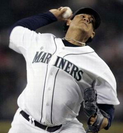 Seattle Mariners Felix Hernandez MLB jersey front view