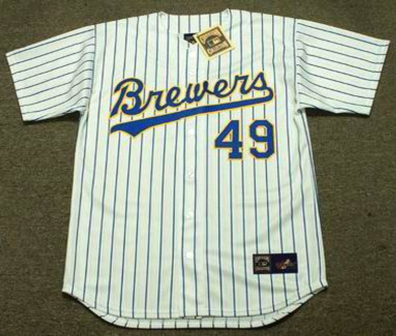 Milwaukee Brewers Teddy Higuera Cooperstown MLB jersey front view