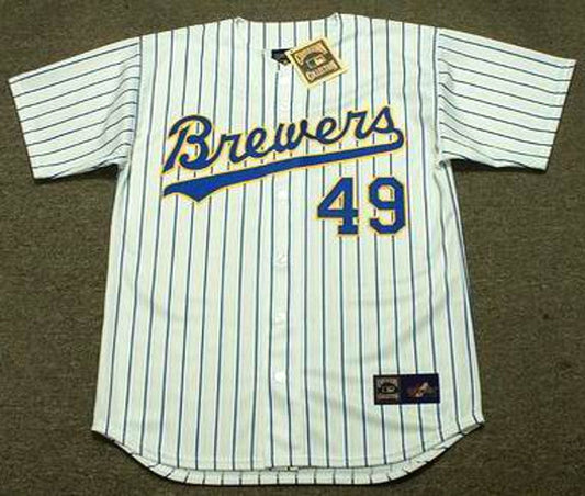 TH MB Milwaukee 1990 Cooperstown Home Stitched Jersey, Vintage Baseball Jersey, Retro Sewn Jersey