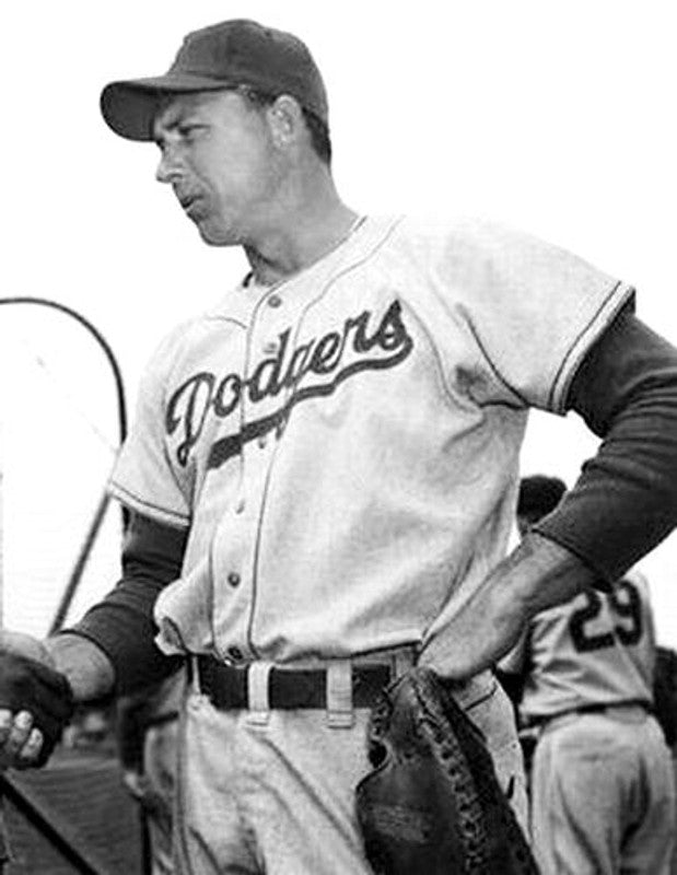 Gil Hodges Brooklyn Dodgers 1955 Throwback Away Baseball Stitched Jersey jersey front view