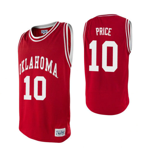 Oklahoma Sooners #10 Hollis Price Crimson College Basketball Jersey stitched college jersey