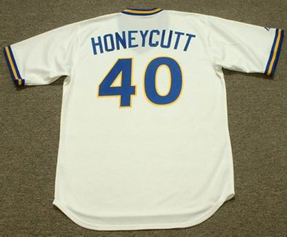 Seattle Mariners Rick Honeycutt Cooperstown MLB jersey front view