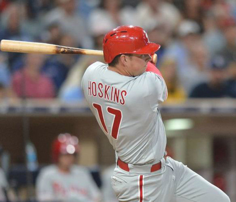 Philadelphia Phillies Rhys Hoskins MLB jersey front view