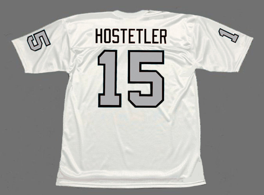 Jeff Hostetler Los Angeles Raiders 1994 Away Throwback Nfl Football Jersey jersey front view