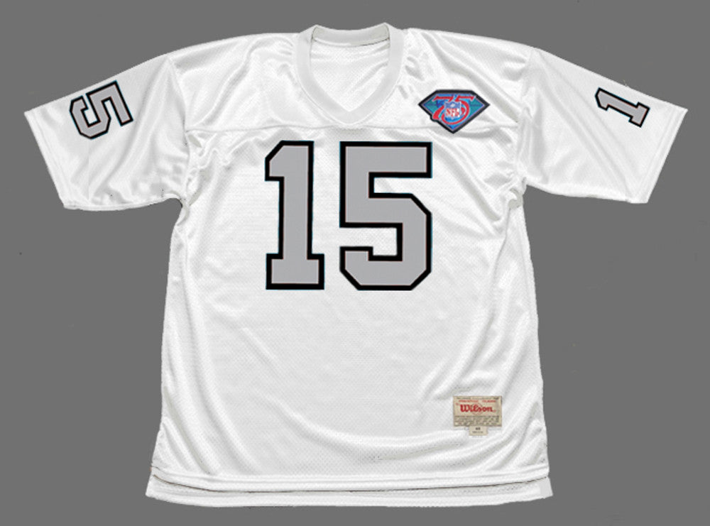 Jeff Hostetler Los Angeles Raiders 1994 Away Throwback Nfl Football Jersey jersey front view