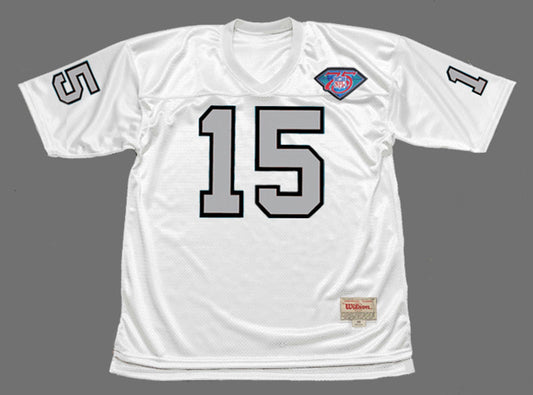 Jeff Hostetler Los Angeles Raiders 1994 Away Throwback Nfl Football Jersey jersey front view
