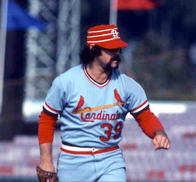 Al Hrabosky St Louis Cardinals 1975 Cooperstown Away Baseball Stitched Jersey jersey front view