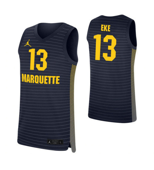 Marquette Golden Eagles 13 Ike Eke Navy College Basketball Jersey | Stitched Jersey RTJS 3263