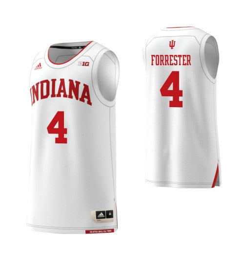 Indiana Hoosiers 4 Jake Forrester College Basketball Jersey White | Stitched Jersey RTJS 4084