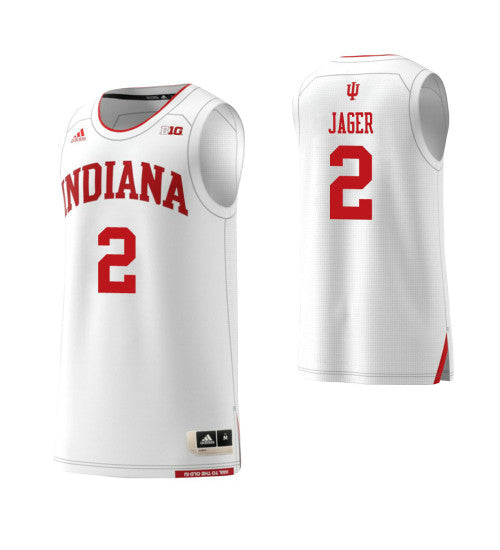Indiana Hoosiers 2 Johnny Jager College Basketball Jersey White | Stitched Jersey RTJS 4143
