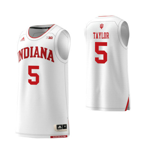 Indiana Hoosiers 5 Quentin Taylor College Basketball Jersey White 7673 | Stitched Jersey RTJS 4075