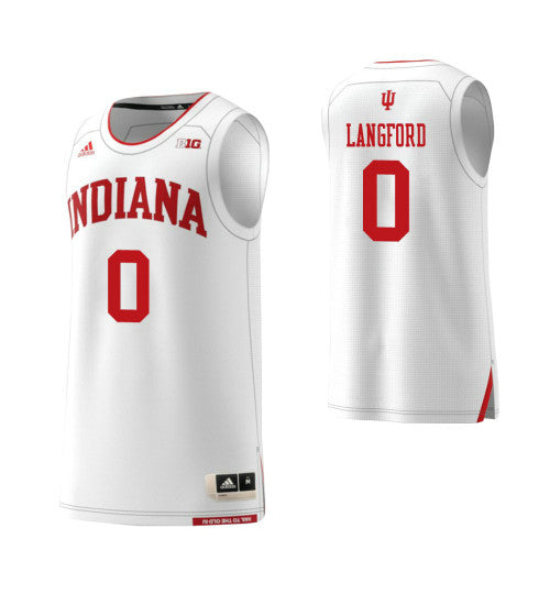 Indiana Hoosiers 0 Romeo Langford College Basketball Jersey White stitched retro jersey