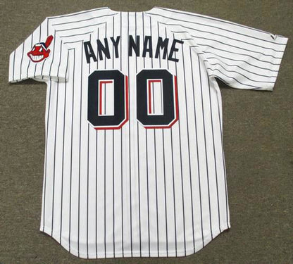 Cleveland Indians Cooperstown Name Number MLB jersey front view
